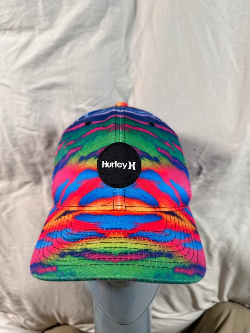 Hurley Trippy Psychedelic Retro Tie Dye Dad Hat Tiger King Rare